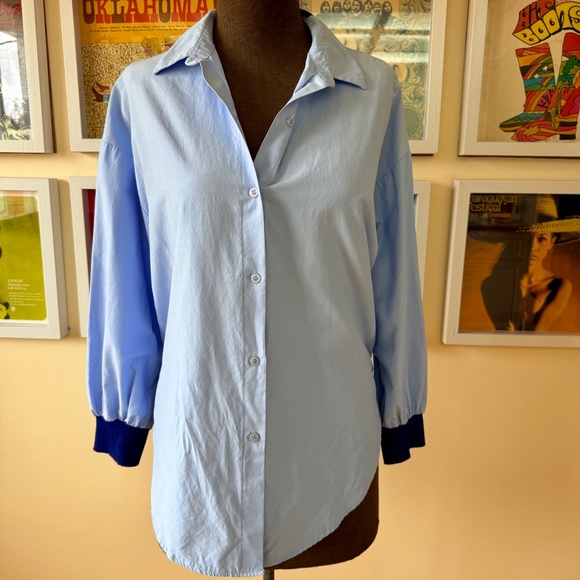 Retro look graphic button-up shirt with tie waist - Picture 4 of 7